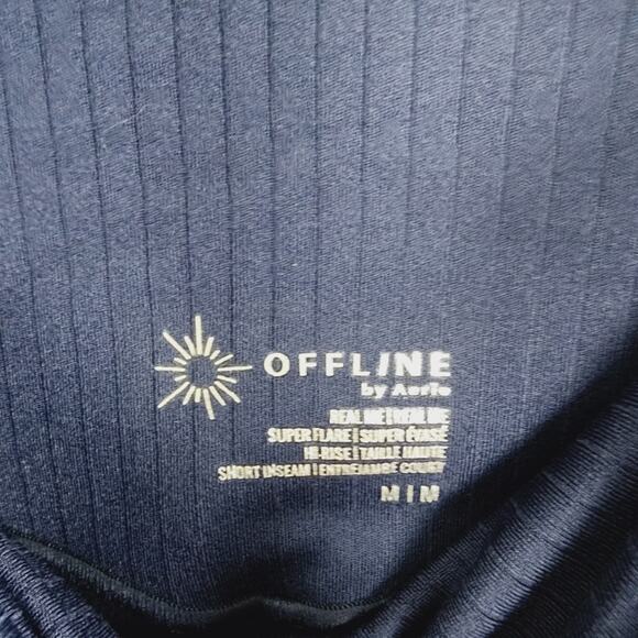 NEW Aerie Offline Crossover High Waisted Navy Blue Real Me Super Flare Legging - Picture 7 of 8